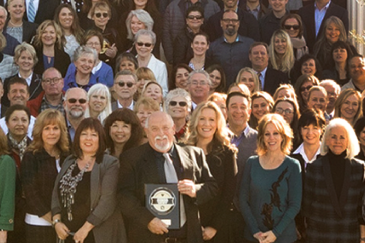 Bill Dardon and a large group of Coldwell Banker award winning real estate agents